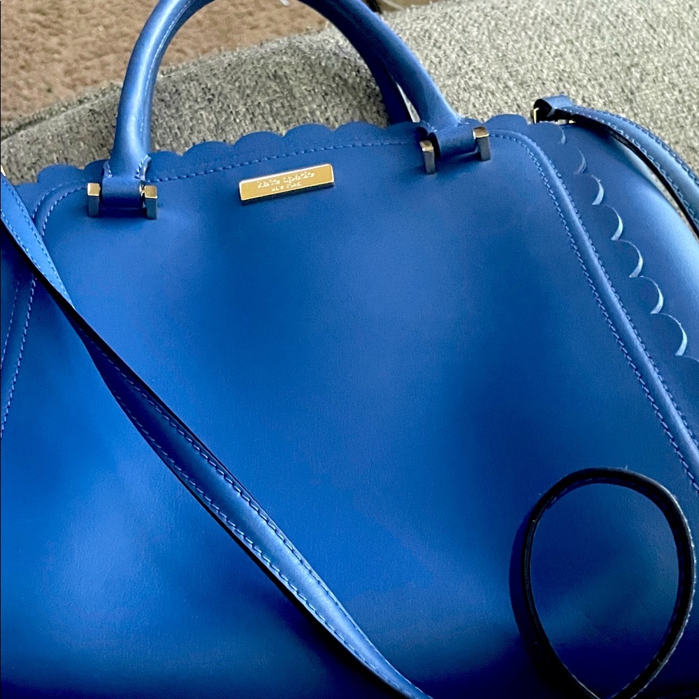 Kate Spade Vibrant Blue Scalloped Satchel